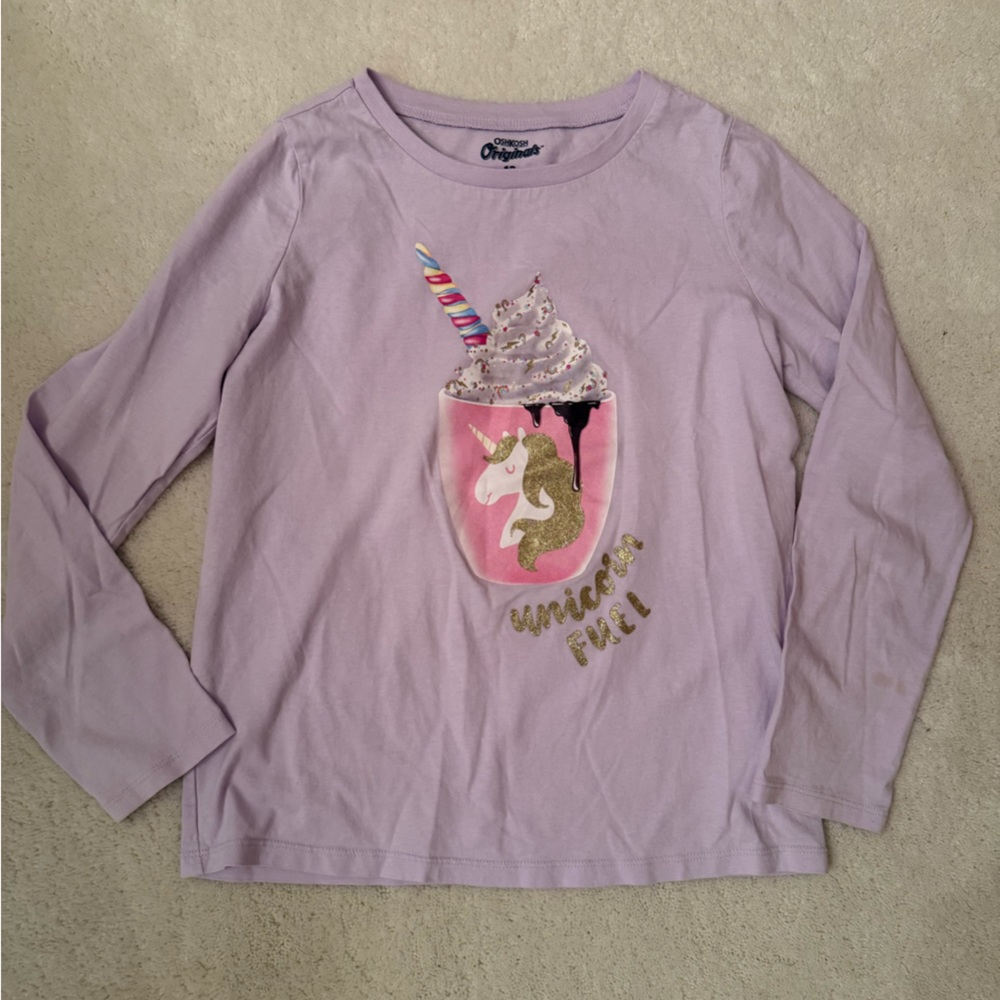 Oshkosh Unicorn Fuel Lavender Kids Top